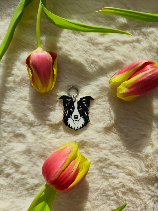 Znajdek "Border collie" - Interaktywna zawieszka NFC do obroży